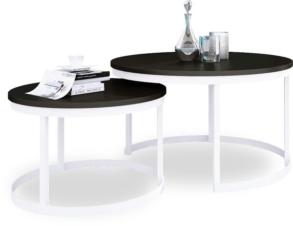 ADRK Furniture Konferenční stolek 2v1 OKIN CT-OKI-W-B