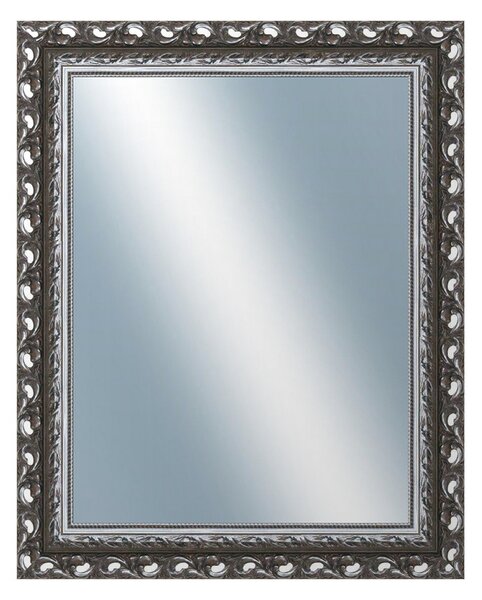 DANTIK - Zarámované zrcadlo - rozměr s rámem cca 80x100 cm z lišty ROKOKO grafitová (2884)