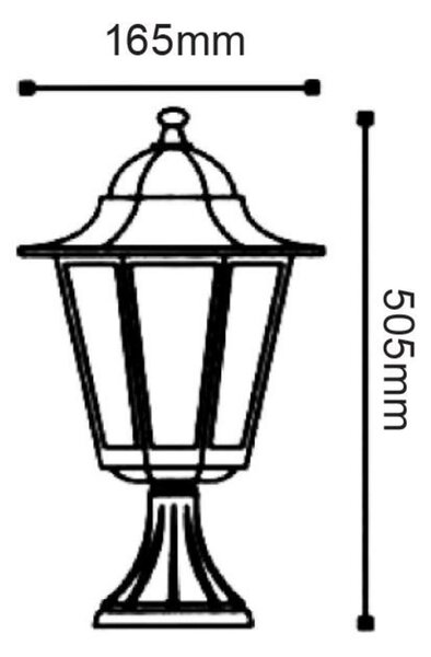 ACA Lighting Garden lantern venkovní stojací svítidlo HI6173V