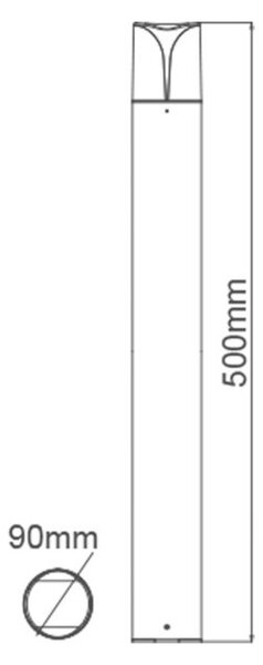 ACA Lighting Garden Pole venkovní svítidlo LG8302G-500