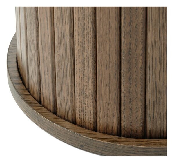 Kulatý odkládací stolek v dekoru dubu ø 50 cm Nola – Unique Furniture