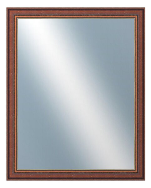 DANTIK - Zarámované zrcadlo - rozměr s rámem cca 80x100 cm z lišty ANGLIE hnědá Au linka (612)