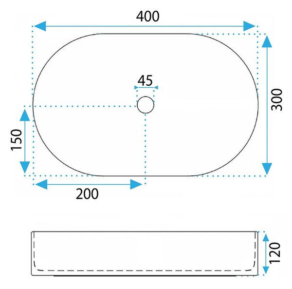 Rea, Umyvadlo na desku REA Vanda 40 Mini, REA-U3536