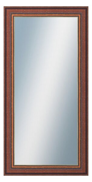 DANTIK - Zarámované zrcadlo - rozměr s rámem cca 50x100 cm z lišty ANGLIE hnědá Au linka (612)