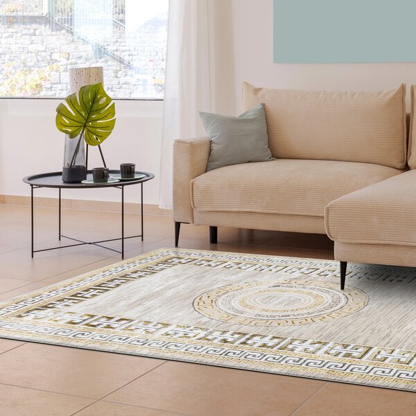 Dywany Łuszczów, Kusový koberec Bliss Z205AZ127 cream/gold, 80x150, béžová, kancelář