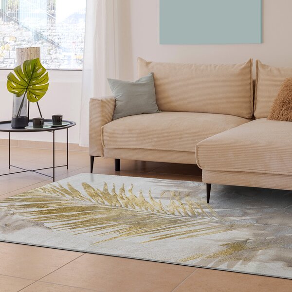 Dywany Łuszczów, Kusový koberec Bliss Z216AZ137 cream/gold, 80x150, béžová, kancelář