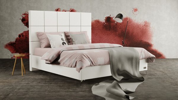 Materasso GEMINI - čalouněná postel s vysokým čelem (typ potahu B) 100 x 200 cm