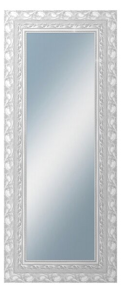 DANTIK - Zarámované zrcadlo - rozměr s rámem cca 50x120 cm z lišty ROKOKO stříbrná házená (2881)