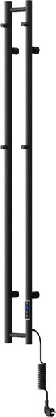 Mexen Pino, elektrické topné těleso s věšáky na ručníky 1405x137 mm, 150 W, černá, W301-1405-137-00-70