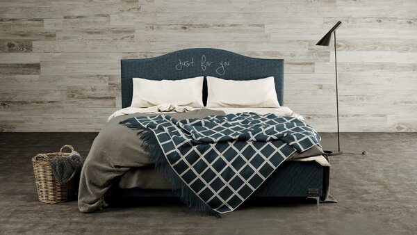 Materasso NAVY - čalouněná postel s možností vlastní výšivky (typ potahu A) 140 x 200 cm