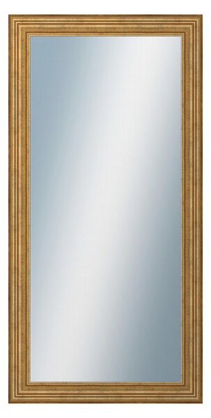 DANTIK - Zarámované zrcadlo - rozměr s rámem cca 60x120 cm z lišty HRAD zlatá patina (2822)