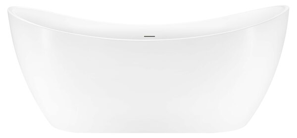 Rea Kerrano, volně stojící vana 152x73 cm se sifonem a zátkou click-clack, bílá, REA-W2002