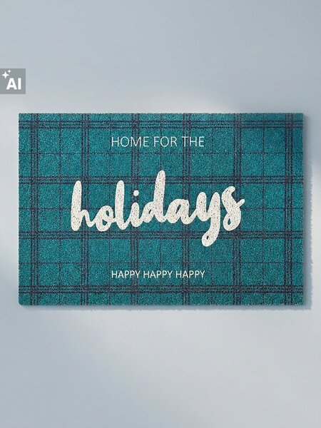 Sinsay - Vánoční rohožka s nápisem Holidays - zelená