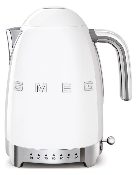 Bílá rychlovarná konvice z nerezové oceli 1,7 l Retro Style – SMEG