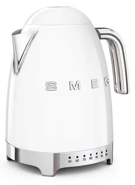 Bílá rychlovarná konvice z nerezové oceli 1,7 l Retro Style – SMEG
