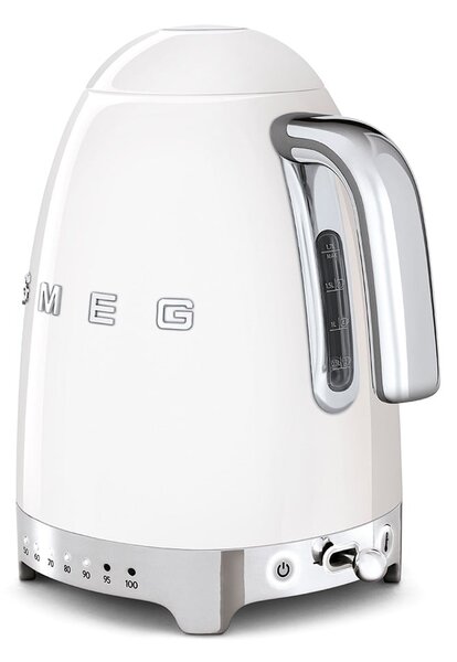 Bílá rychlovarná konvice z nerezové oceli 1,7 l Retro Style – SMEG