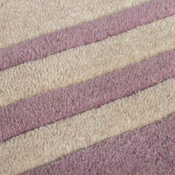 Ručně tkaný vlněný koberec ve fialovo-přírodní barvě 120x170 cm Lois Scallop – Flair Rugs