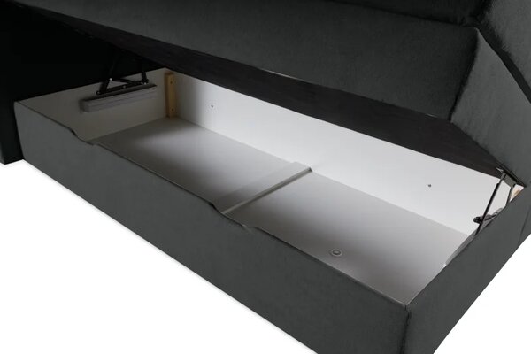 Kontinentální boxspring postel ANNA 200x220, antracitová (gerra 120)