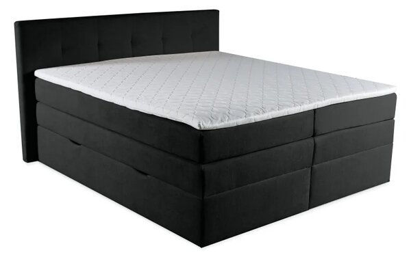 Kontinentální boxspring postel ANNA 200x220, antracitová (gerra 120)