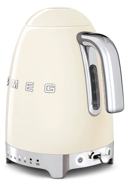 Krémová rychlovarná konvice z nerezové oceli 1,7 l Retro Style – SMEG