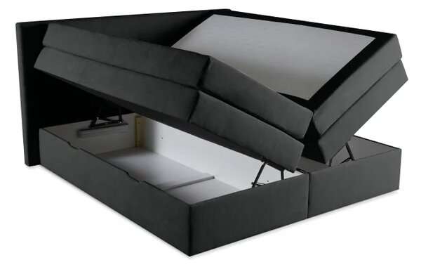 Kontinentální boxspring postel ANNA 200x220, antracitová (gerra 120)