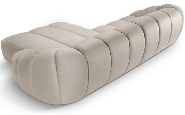 Micadoni Sametová rohová pohovka Diana 334 cm, pravá