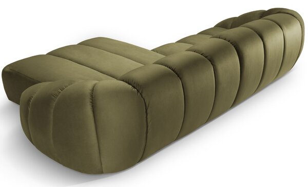 Micadoni Sametová rohová pohovka Diana 334 cm, pravá