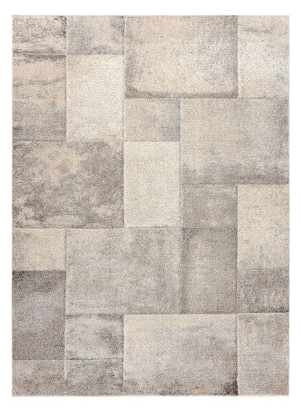 Makro Abra Kusový koberec FUSION 1200 Geometrický Moderní krémový béžový Rozměr: 80x150 cm