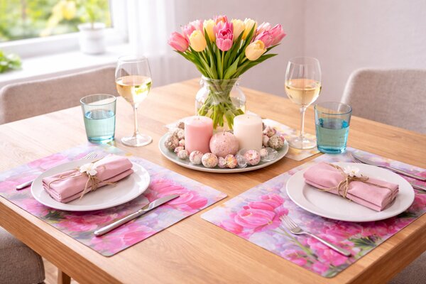 Prostírání plastové Tulipány 4ks/bal 1000605