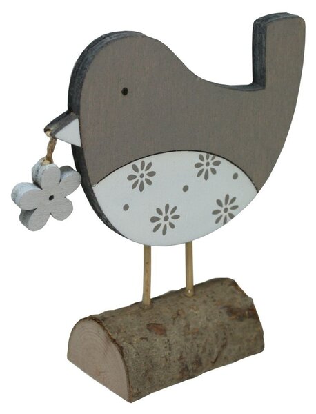 Dekorace Ptáček s kytičkou 11cm 2001604