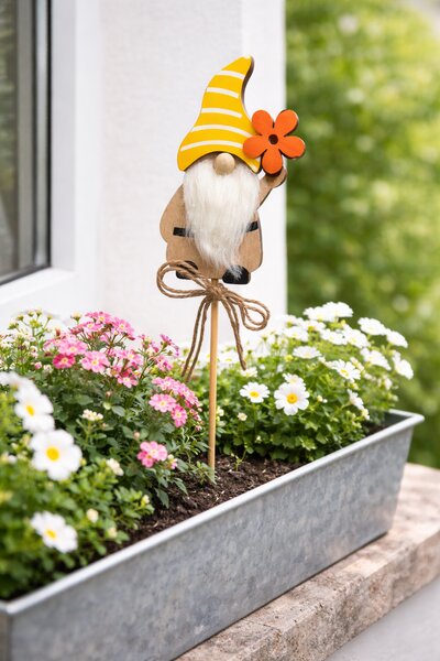Zapichovátko skřítek s kytičkou 32cm 4001208