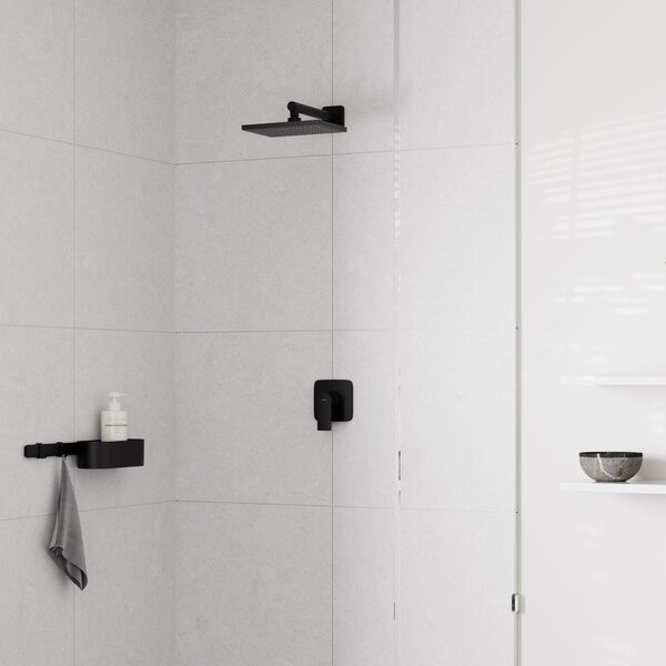 Stěnové sprchové rameno hansgrohe Vernis Shape černé HG 26405670