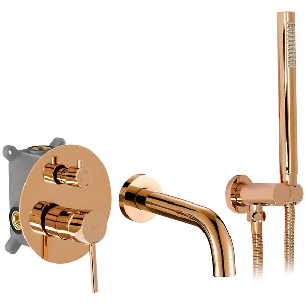 Podomítková vanová baterie REA LUNGO Copper + BOX