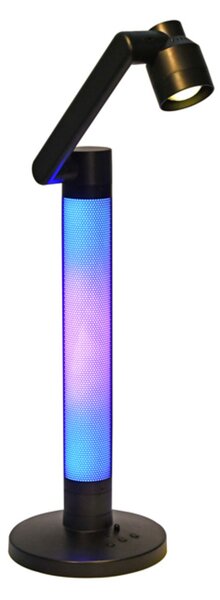 Ecolite LED stolní lampa 10W RC stmívatelná 3CCT RGB noha 500lm černá LU17C-CR
