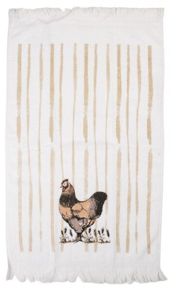 Kuchyňský froté ručník se slepičkou Farm Living – 40x66 cm