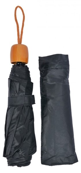 Černý skládací deštník Michiel – 60 cm