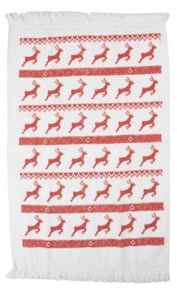 Kuchyňský froté ručník s vánočním vzorem s jelenem Nordic Christmas 1 – 40x66 cm