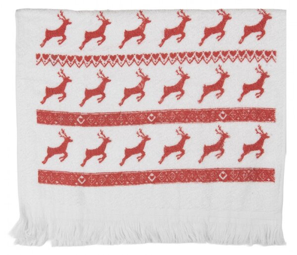 Kuchyňský froté ručník s vánočním vzorem s jelenem Nordic Christmas 1 – 40x66 cm