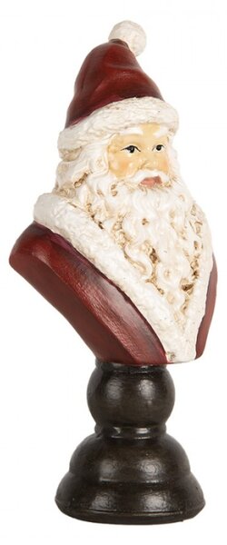 Vánoční dekorace figurka Santa Clause na hnědém stojánku I. – 7x5x15 cm