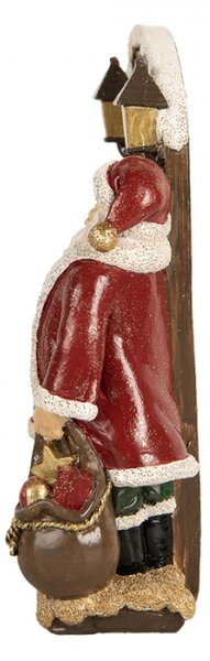 Vánoční dekorace figurka Santa Clause klepajícího na dveře – 18x7x20 cm