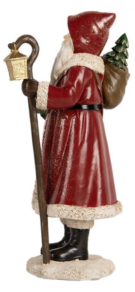 Vánoční dekorace figurka velkého Santa Clause na procházce – 26 cm