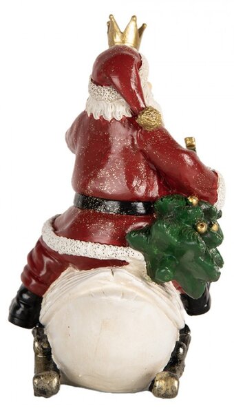 Vánoční dekorace figurka Santa Clause na labuti – 13x10x16 cm
