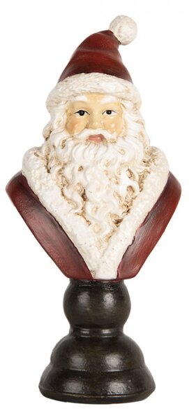 Vánoční dekorace figurka Santa Clause na hnědém stojánku I. – 7x5x15 cm