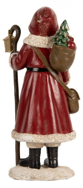 Vánoční dekorace figurka velkého Santa Clause na procházce – 26 cm