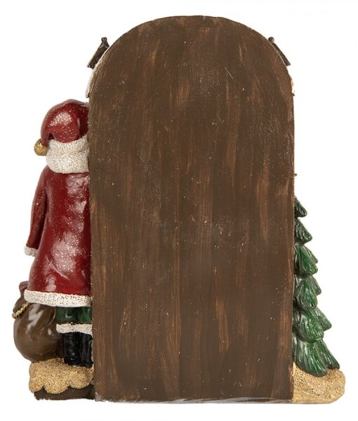 Vánoční dekorace figurka Santa Clause klepajícího na dveře – 18x7x20 cm