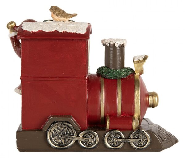 Vánoční dekorace figurka Santa Clause na mašince – 16x10x13 cm