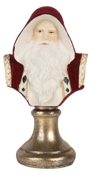 Vánoční dekorace figurka Santa Clause na zlatém stojánku – 9x7x15 cm
