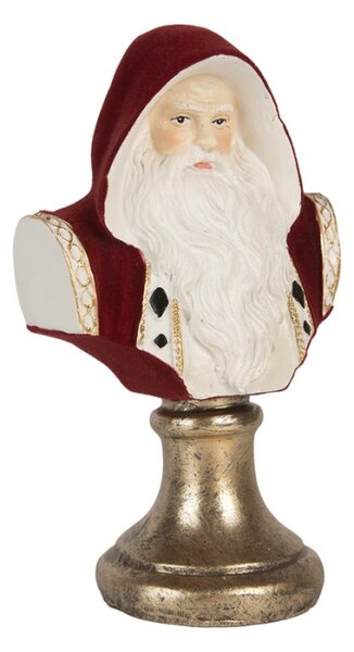 Vánoční dekorace figurka Santa Clause na zlatém stojánku – 9x7x15 cm