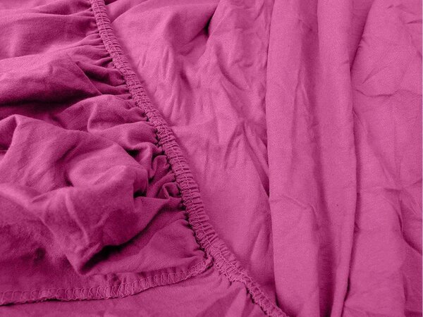 Jersey prostěradlo HIGHFIT purpurové 90 x 200 cm