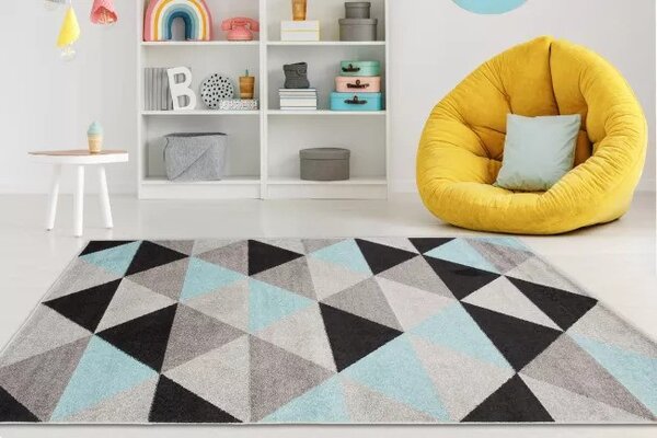 Makro Abra Kusový koberec LAZUR C945M šedý modrý Rozměr: 180x260 cm